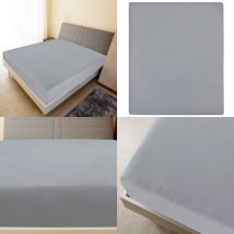 Vidaxl - Drap-housse Jersey Gris 160x200 cm Coton - drap-housse en jersey - draps-housses en jersey - Home & Living - Gris