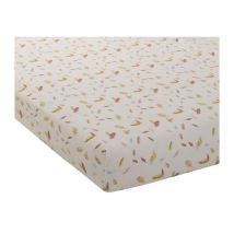 Drap housse jersey imprime 60x120 cm happy
