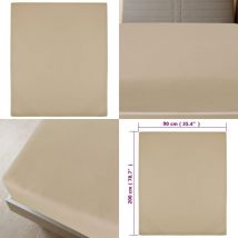 Vidaxl - Drap-housse Jersey Taupe 90x200 cm Coton - drap-housse en jersey - draps-housses en jersey - Home & Living - Taupe