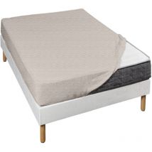 Drap housse jersey taupe chiné bonnet 30 cm 80x200