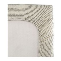 Drap housse lange Domiva 70x140 cm - Rayures - Gaze de coton