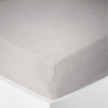 Drap housse 'Noah' toutes dimensions 'Gaze de Coton' - Noah Perle - 140 x 190 cm bonnet de 30 cm