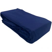 Drap housse obio coton bio 57 fils matelas épais 160x200 Bleu marine