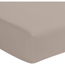 Drap housse percale lin bonnet 40 cm 160x200 cm