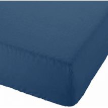 Drap housse Azur en percale de coton 80 fils 90 x 190 x 30 cm