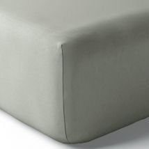 Drap housse percale 'Julian' avec bonnet 35 cm toutes dimensions Coton Pur Julian Ardoise - 160 x 200 cm bonnet de 35 cm