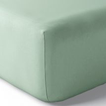 Drap housse percale 'Julian' avec bonnet 35 cm toutes dimensions Coton Pur Julian Céladon - 140 x 190 cm bonnet de 35 cm