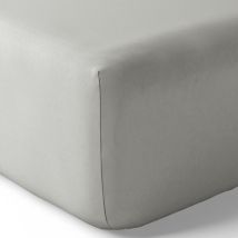 Drap housse percale 'Julian' avec bonnet 35 cm toutes dimensions Coton Pur Julian Perle - 140 x 190 cm bonnet de 35 cm