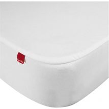 Drap housse protège matelas imperméable 2 en 1 Epeda blanc 80x200