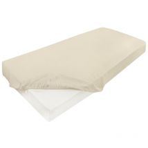 Drap-housse satin 160x200x25, écru02, MATEX