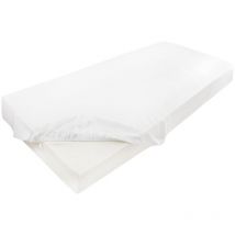 Drap-housse satin 180x200x25, blanc01, MATEX