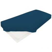 Drap-housse satin 90x200x25, marine37, MATEX