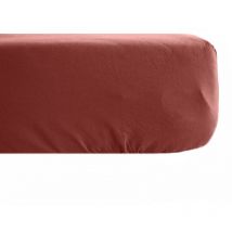 Drap housse uni percale de coton manoir Bonnet de 35 cm 160x200 cm