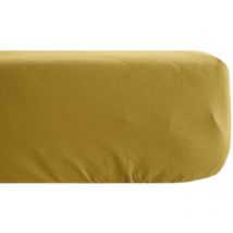 Drap housse uni percale de coton MANOIR Bonnet de 35 cm 140x190 cm