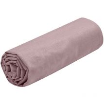 Drap housse uni vieux rose 160 x 200 cm collection Eden