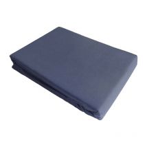Drap plat 100% satin de coton peigné / 80 fils /cm² - océan - 180 x 290 cm pour lit 1 place