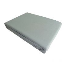 Flachbettlaken aus 100% gekämmter Baumwollsatin / 80 Fäden /cm² - Seladon - 180 x 290 cm für Einzelbett - Céladon