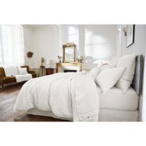 L'effet Papillon - Drap plat 240 x 300 cm lin lavé soline craie Blanc