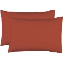 2 Taies d'oreiller 50 x 70 cm - Tomette - 100% coton 57 Fils