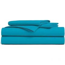 Drap plat bébé coton bio 118x180 bleu nordique