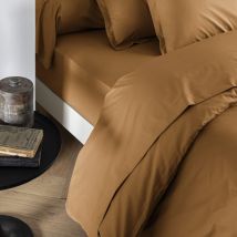 Drap plat coton percale Jaune 180x290 Someo morphee