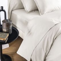Drap plat coton percale Meringue 180x290 Someo morphee