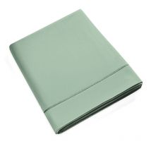 Drap plat percale de coton peigné 'Julian' toutes dimensions Coton Pur Julian Céladon - 270 x 300 cm pour lit King size