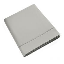Drap plat percale de coton peigné "Julian" toutes dimensions Coton Pur - Julian Perle - 240 x 300 cm pour lit 2 places