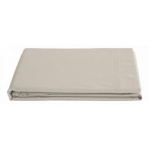 Drap plat percale pur coton peigné longues fibres 80 fils/cm² Vent Du Sud Ivoire - 240 x 300 cm pour lit 2 places