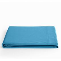 Drap plat 'Prémium' pour lit 1 place & 2 places - Prémium Cyan - 180 x 290 cm pour lit 1 place