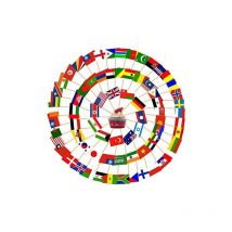 Coocheer - 100PCS Drapeau Coupe du Monde Pays Participant Bâton Cocktail, Drapeau de Cure - dents pour Sandwich Nourriture Cupcake Toppers Vaisselle