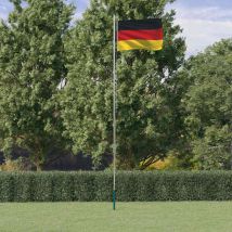 Drapeau de l'Allemagne et mât 6,23 m Aluminium