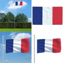 Vidaxl - Drapeau français 90x150 cm - Drapeau France - drapeaux France - Home & Living