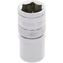 B-mm/b 1/4in Sq Dr Hi-Torq 6 Point Socket 8mm - Draper