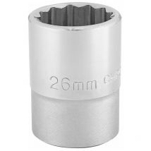 3/4 Square Drive 12 Point Socket (26mm) (16694) - Draper