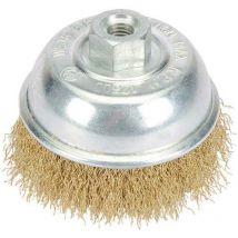 41441 75mm Wire Cup Brush with M10 Thread - Draper