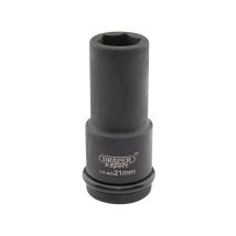 419D-MM Expert 21mm 3/4in Square Drive Hi-Torq 6 Point Deep Impact Socket - Draper