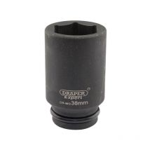 419D-MM Expert 38mm 3/4in Square Drive Hi-Torq 6 Point Deep Impact Socket - Draper