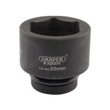 425-MM Expert 55mm 1in Square Drive Hi-Torq 6 Point Impact Socket - Draper