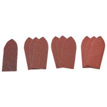 APT259 32 x 92mm Assorted Hook and Loop Aluminium Oxide Sanding Sheets 10pk - Draper