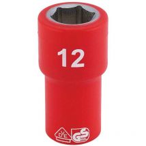 Draper B6VDE-MM 1/4in Sq Dr Fully Insulated VDE Socket 12mm