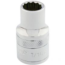 D-af 3/8in Square Drive Hi-Torq 12 Point Socket 7/16in - Draper
