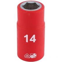 H6VDE-MM/B 1/2in Sq Dr Fully Insulated vde Socket 14mm - Draper