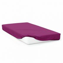 Drap housse en coton 57 fils 60x120 cm BEBE cassis, par Soleil d'ocre