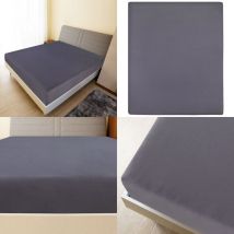 Draps-housses Jersey 2 pcs Anthracite 160x200 cm Coton - drap-housse en jersey - draps-housses en jersey - Home & Living - Anthracite