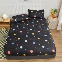 Draps imprimés brossés Draps housse Taies d'oreiller Literie