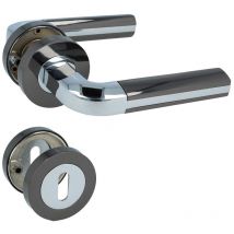 Lienbacher - Drückergarnitur Modell Data 2 BiColor Türdrücker Rosettengarnitur Türbeschlag Profilzylinder