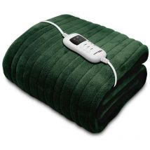 Dreamcatcher - Electric Heated Throw Blanket 160x120cm Luxury Soft Fleece Blanket - Green