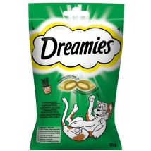 Dreamies Friandises Pour Chat Catnip Au Goût D'Herbe À Chat, 10 X 60 G, Friandises Croustillantes Et Crémeuses À L'Intérieur