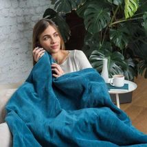 Dreamland - Snuggle Up Warming Throw Teal Blue